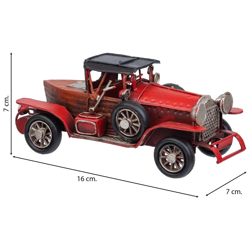 Auto in metallo rossa 16x7x7h