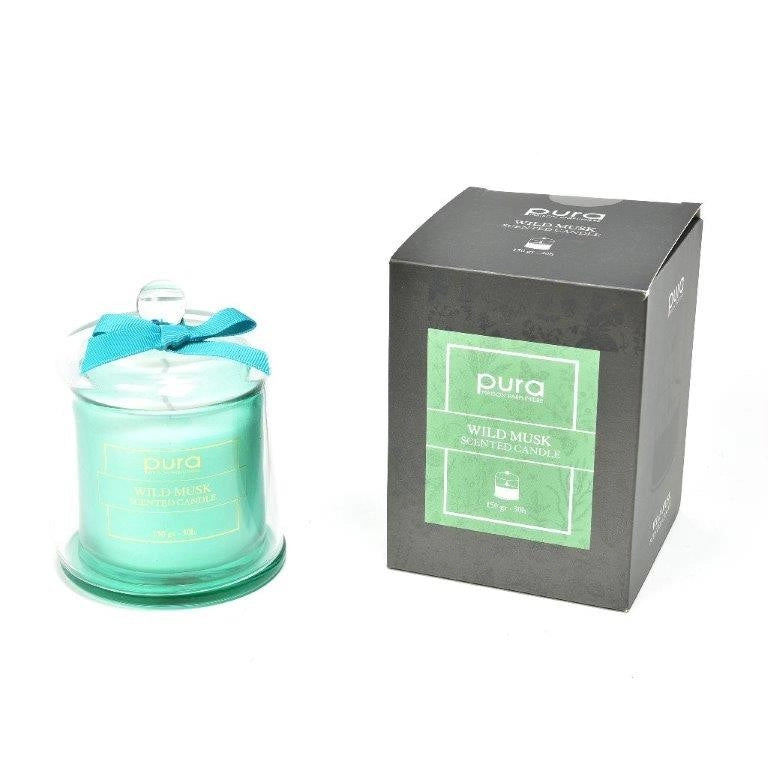 CANDELA PROFUMATA D.9XH12CM WILD MUSK 150GR