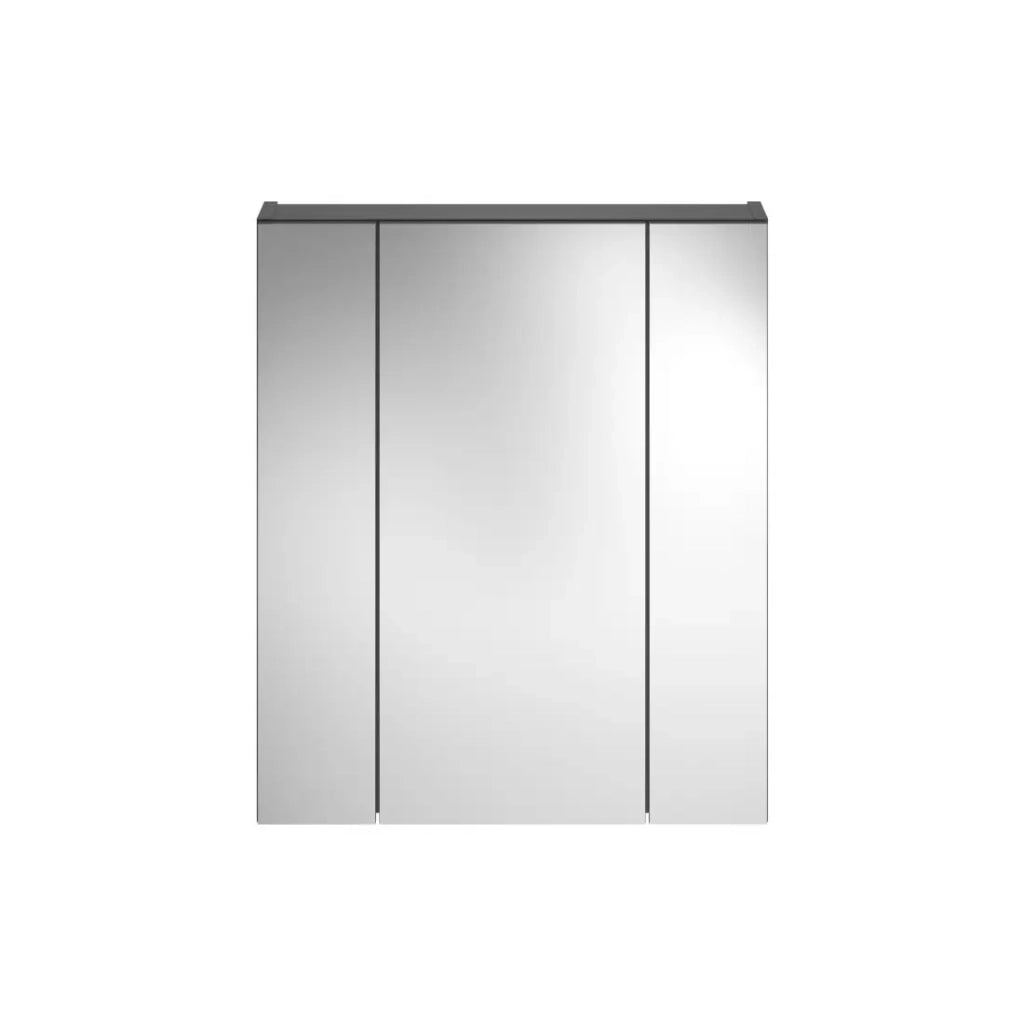 Mobile da bagno con specchio - Nero lucido - KLEANKIN