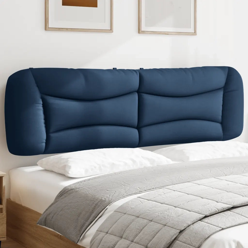 Cuscino Testiera Hvar Blu 180 cm in Tessuto 374606