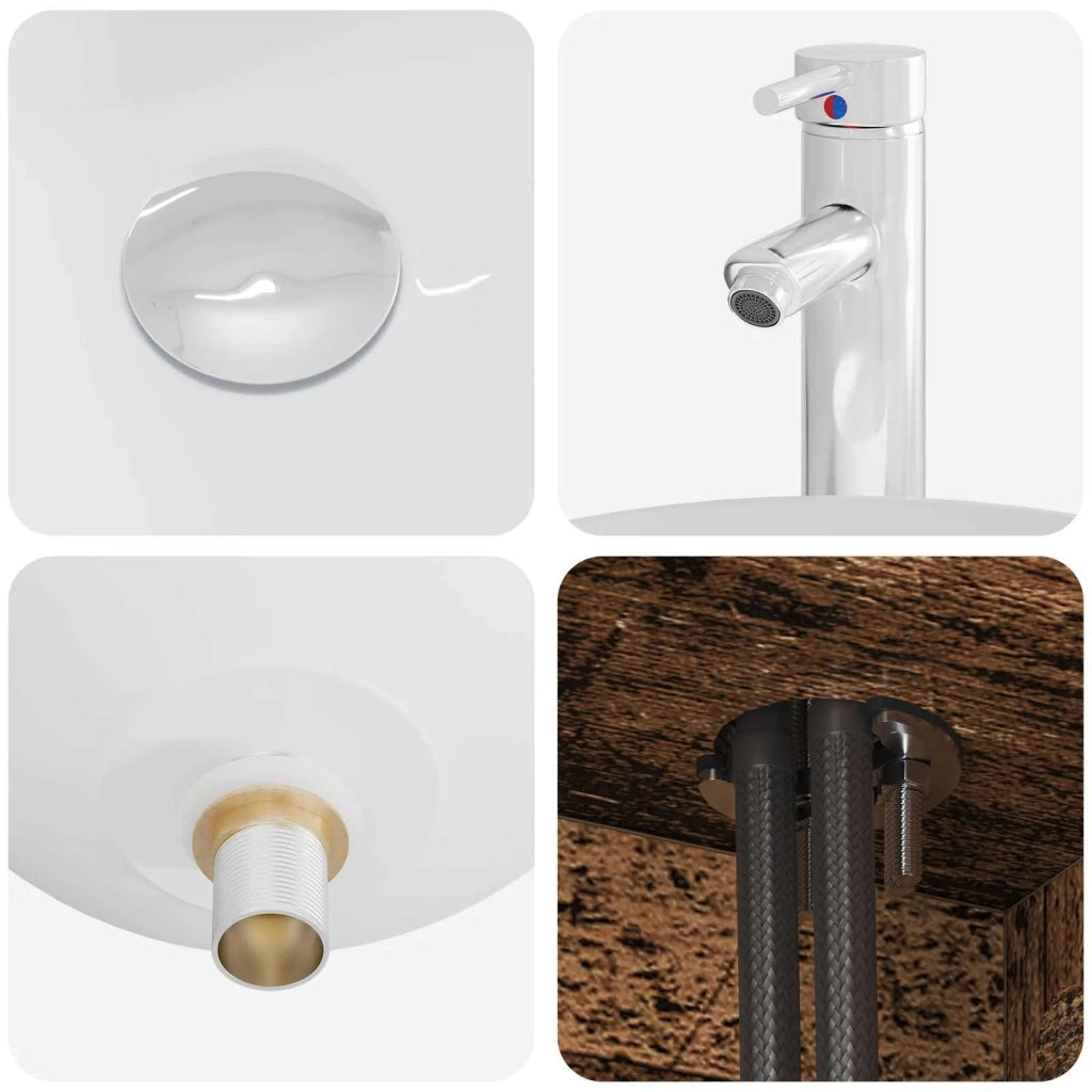 Set di mobili per il bagno 5 pz Legno antico 3406733