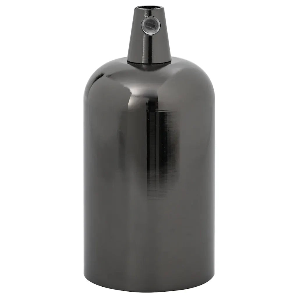 Portalampade 2 pz Nero Lucido E27 4106533