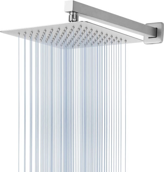 Douchekop metallico completo - alta pressione d'acqua - cromato - 25 cm