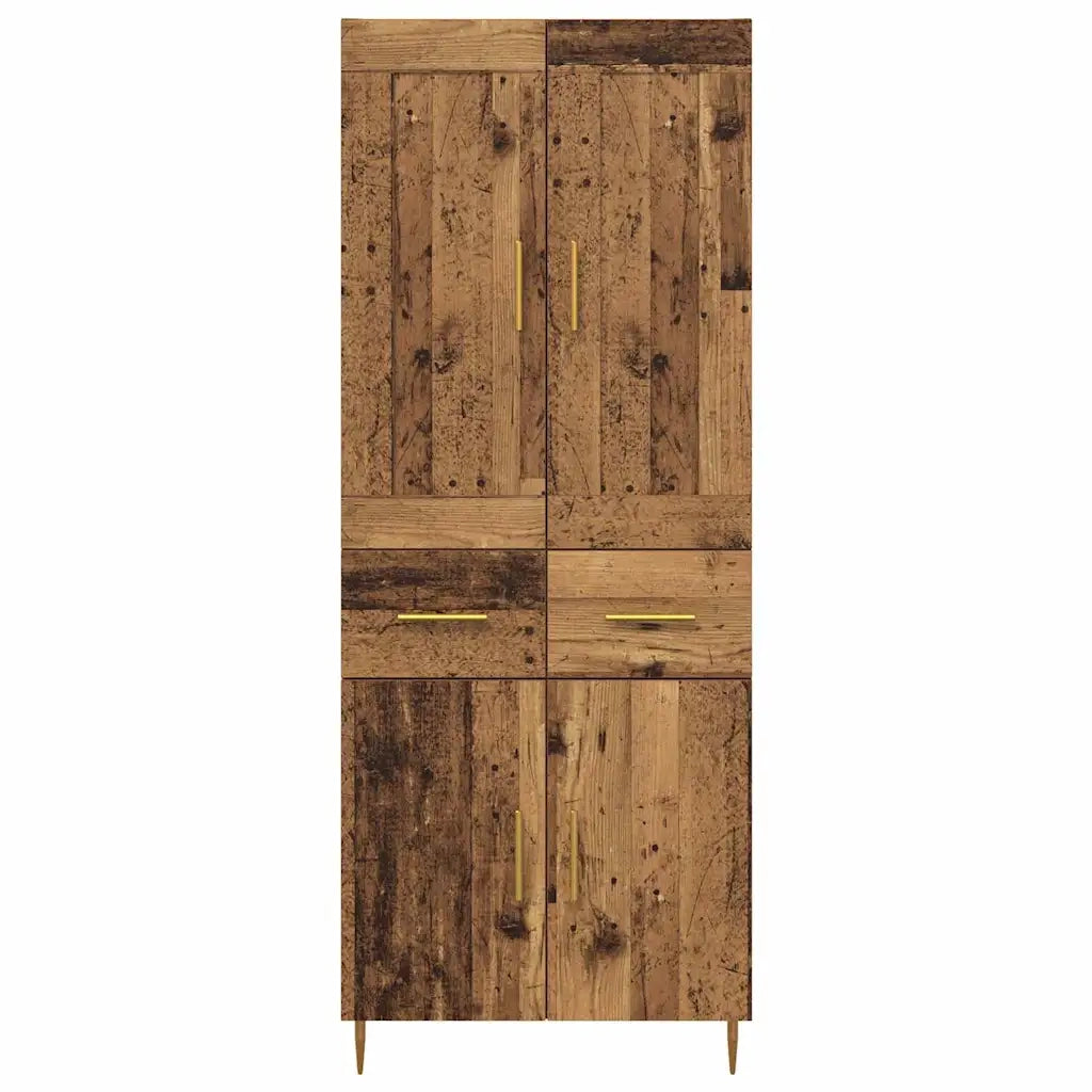 Credenza | Madia | Buffet da pranzo | Armadio da pranzo Legno vecchio 69,5 x 34 x 180 cm Legno multistrato