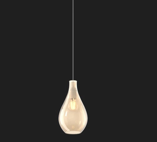 SOSP. OTTONE SAT. 3 LUCI TONDA VETRI PICCOLI AMBRA 1193OS-S3 TP-AM