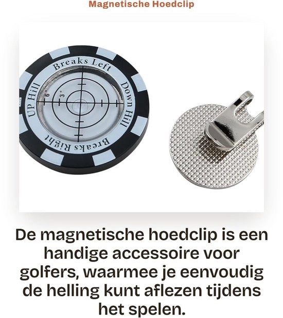 Clip per cappello con magneti e luci led verdi per golf