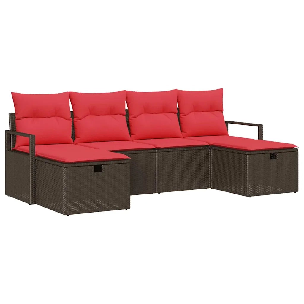 Set di divani con cuscino 5 pcs polyrattan 3360555