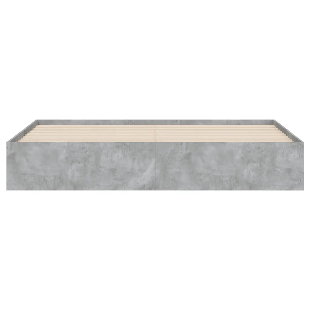 Letto matrimoniale | Letto per adulti | Giroletto Cassetti Grigio Cemento 160x200 cm Legno Multistrato
