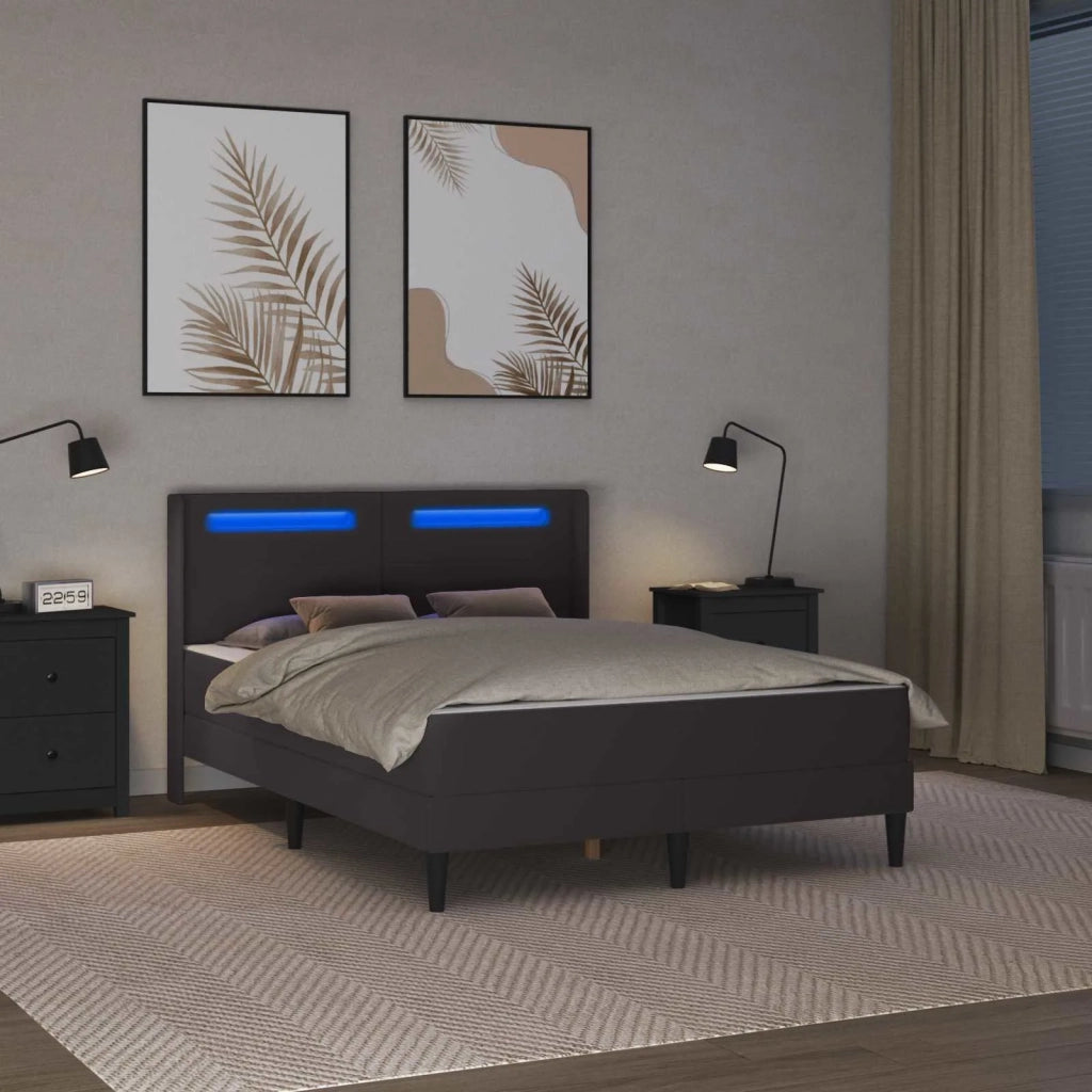 Struttura letto con materasso Grigio 120 x 190 cm Similpelle 3414903