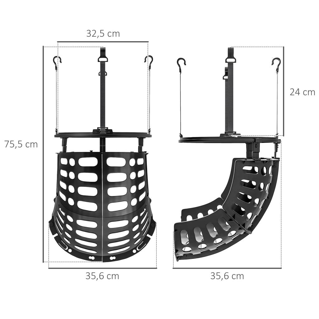 Rimbalzatore da Basket Regolabile ¨C Xylo ¨C 360¡ã Girevole, Plastica, 35,6x35,6x75,5 cm, Nero