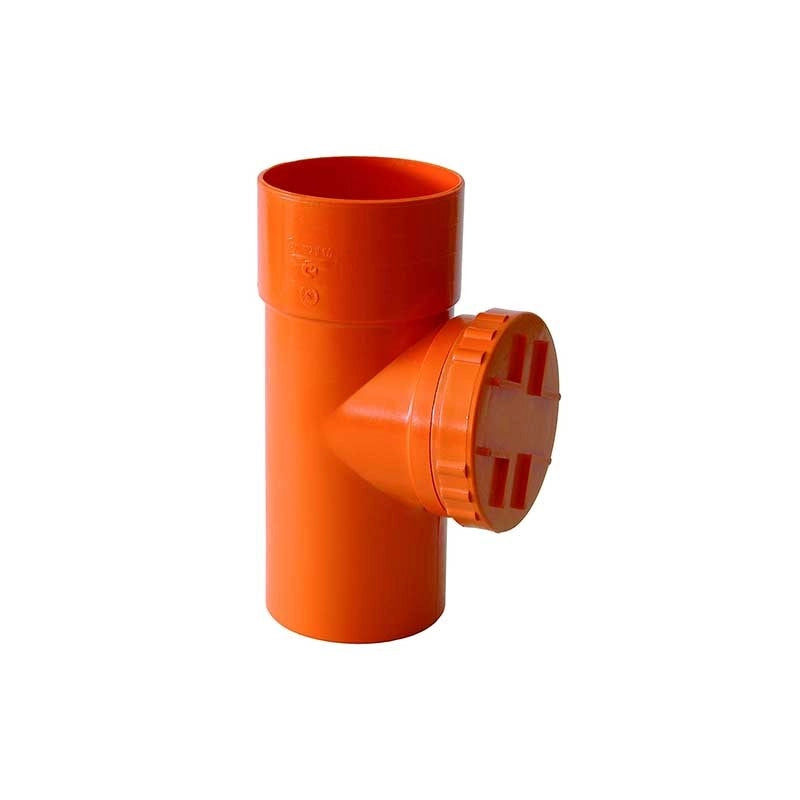Ispezione lineare in pvc : Colore - Arancio, Diametro - 80 (tappo Ø80)
