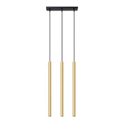 Lampada da soffitto moderna in acciaio a 3 luci color verde oceano PATELO, oro lucido