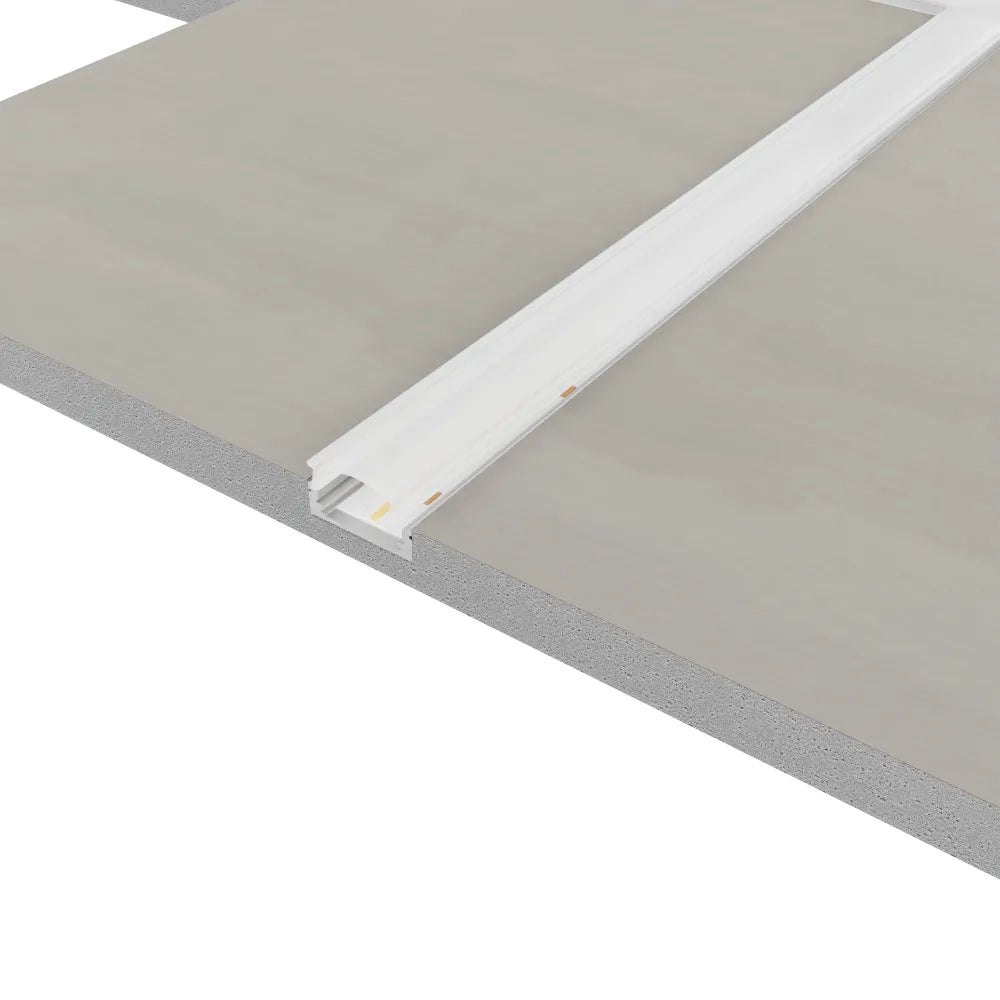 Cartongesso con profilo in alluminio integrato "X"
