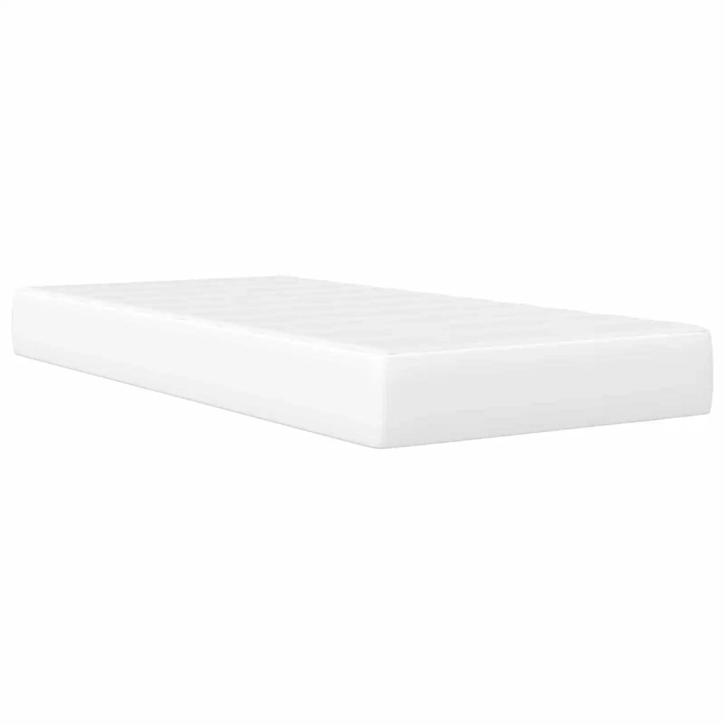 Letto singolo | Letto per adulti | Struttura del letto con testiera Bianco 80 x 200 cm Similpelle