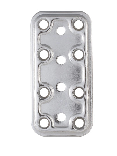 PIASTRA 745/IN DIRITTA INOX 40X80 MM- ALDEGHI LUIGI SPA- 5,0 pz
