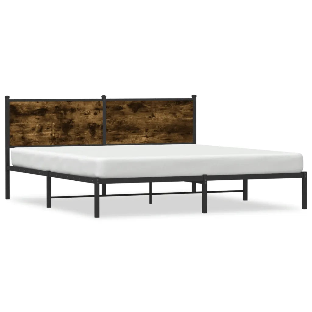 Giroletto senza Materaso in Metallo Rovere Fumo 183x213 cm 4007672