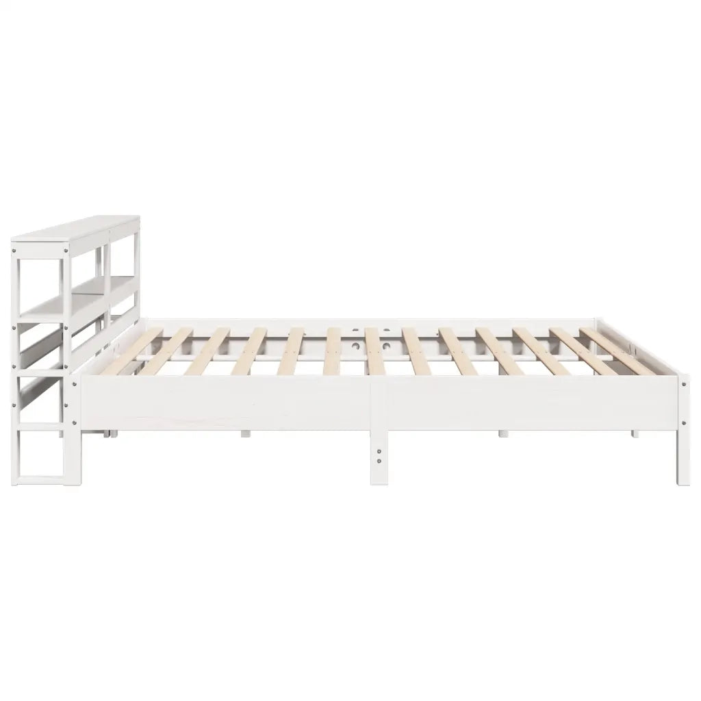 Letto senza Materasso-Struttura Letto Bianco 180x200 cm Legno Massello di Pino 591316