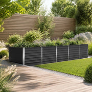 Garden Raised Bed Galvanized Steel 480x80x77 Cm Anthracite