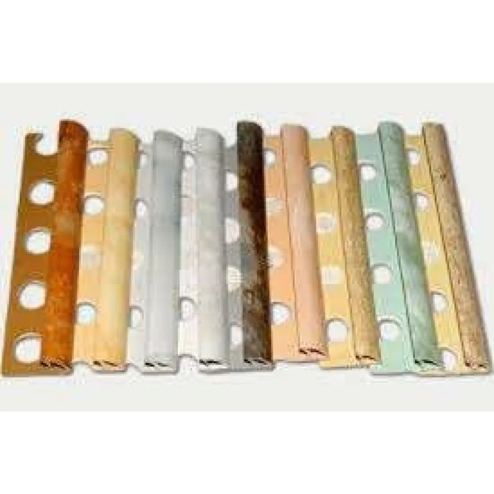 Profilo jolly in pvc arrotondato marmorizzato h.08 ml.2,6 bianco