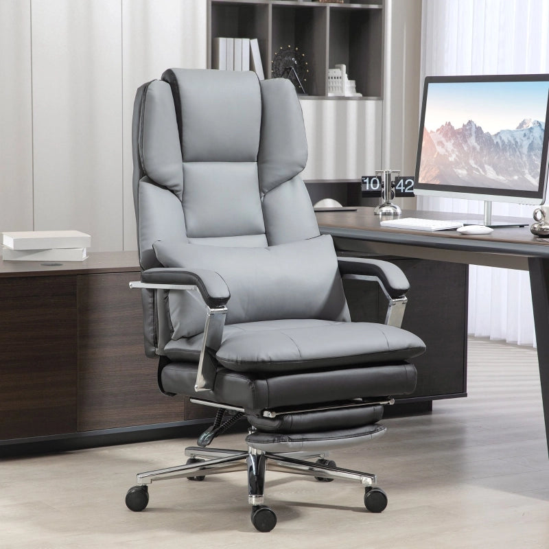 SEDIA UFFICIO ergonomica regolabile 63x71x123-129 cm Grigio