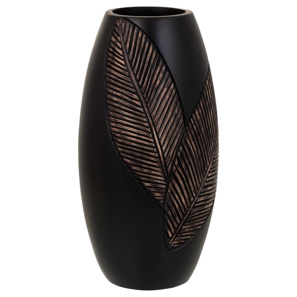Vaso in poliresina marrone 18x18x35h