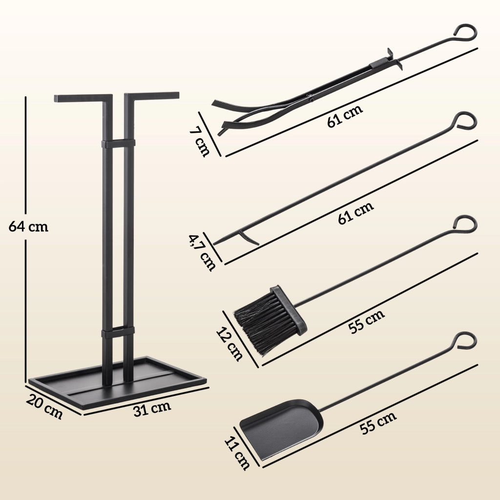 Set camino 5 pezzi ¨C Minimal ¨C nero metallo