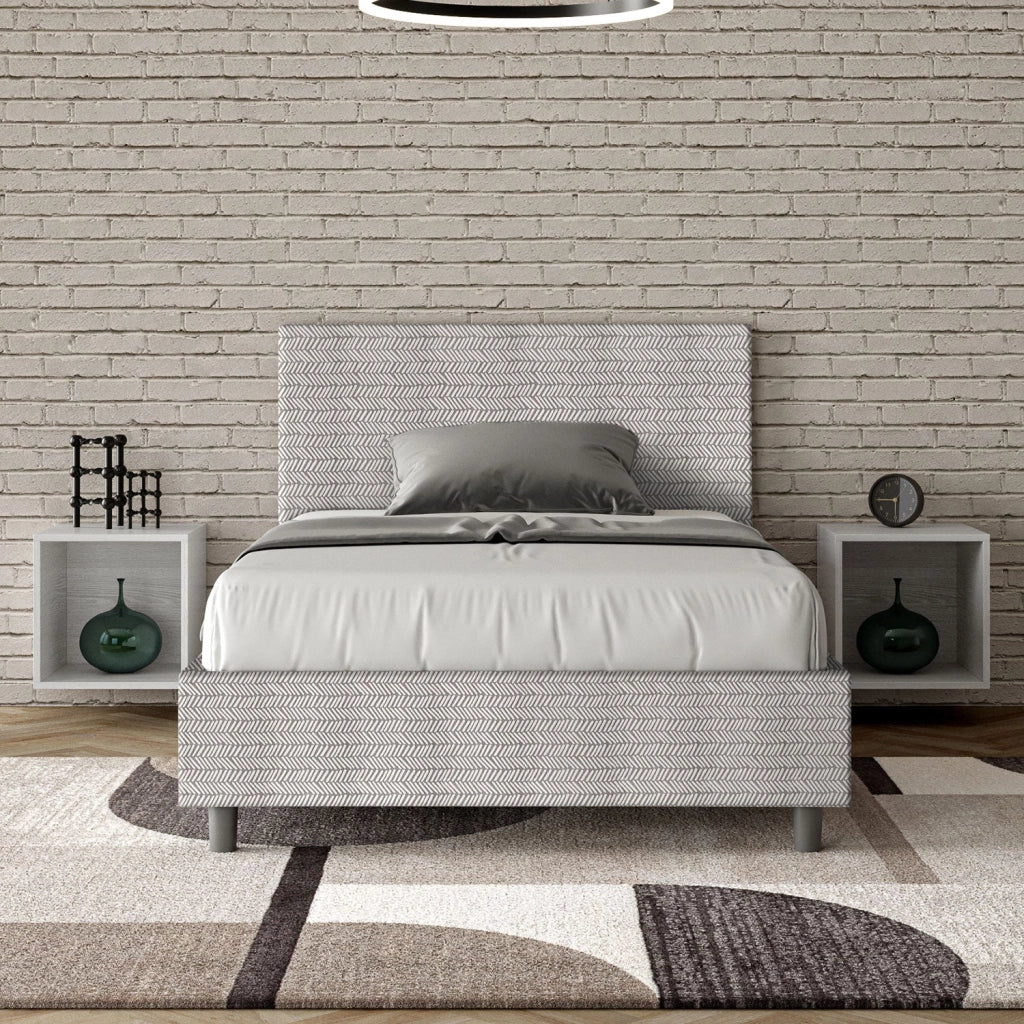 Letto 1 Piazza e Mezzo 120x190 cm con Rete Adele Aragona 1 Bianco