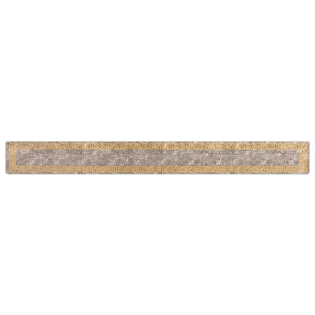 Runner Tappeto MARSA Grigio 50 x 450 cm Poliestere e PVC 42023351