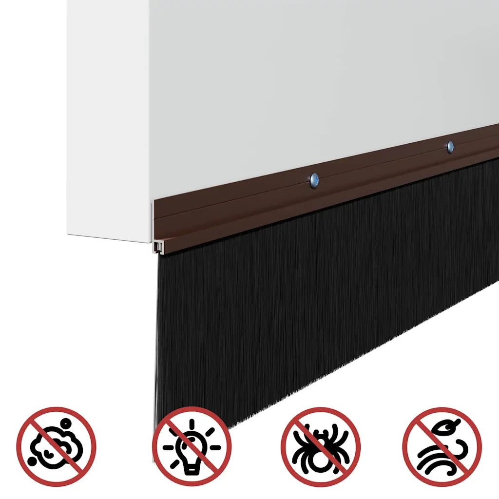 Spazzole per porte a vite 6 pz Marrone 100 cm CFW4454530