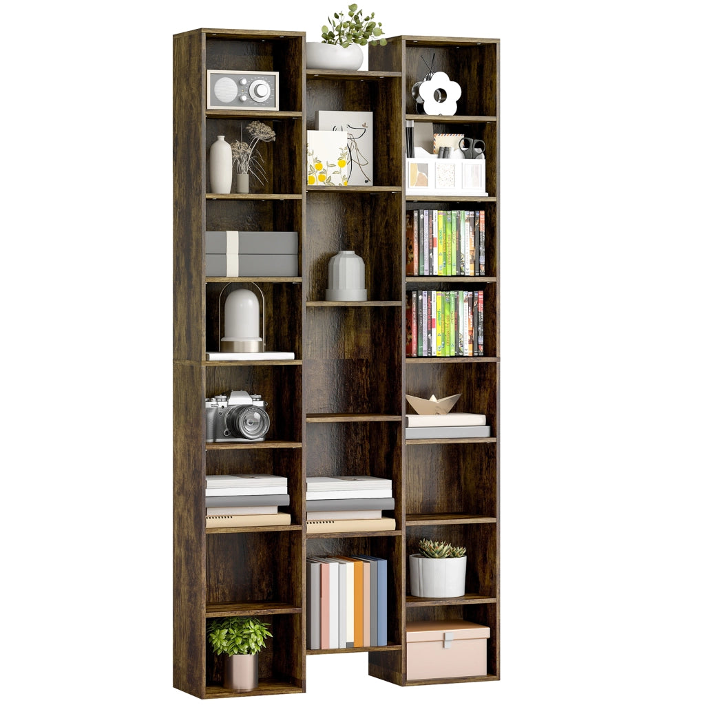 Mobile contenitore in legno ingegnerizzato con ripiani regolabili per soggiorno e ingresso
