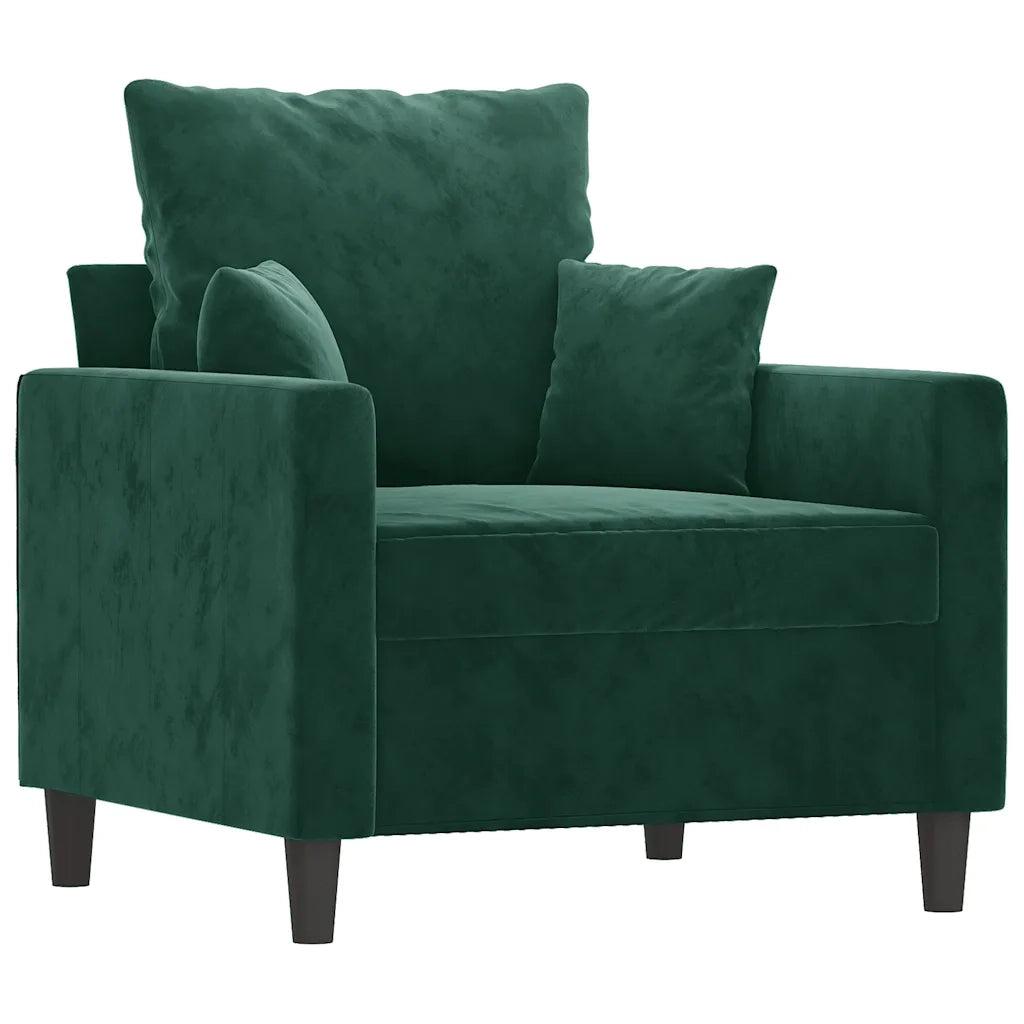 Poltrona | Sedia Relax Verde Scuro 60 cm Velluto