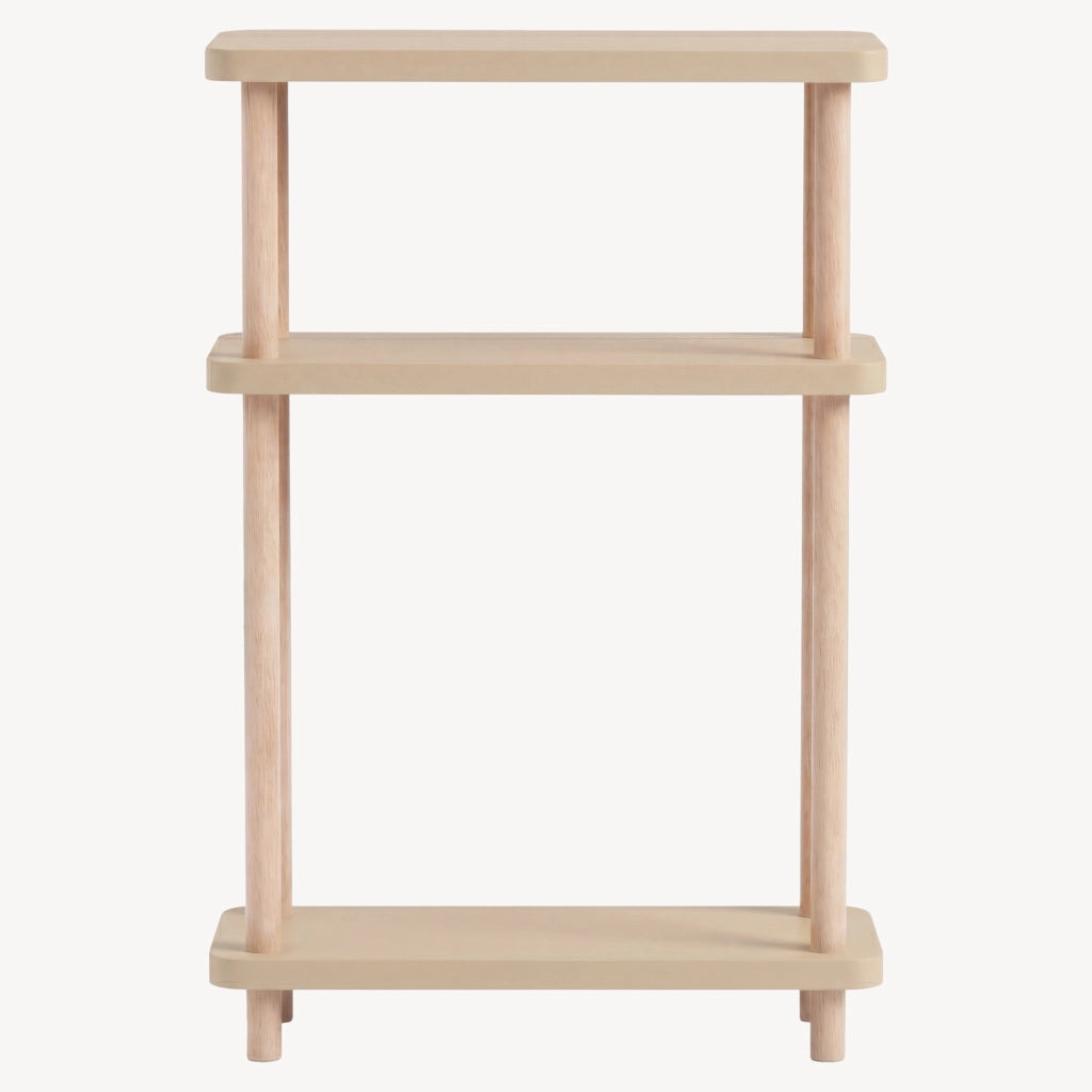 Scaffale da Terra Multiuso Nampernu a 3 Piani 62 x 40 x 18 cm - Color Crema [en.casa]