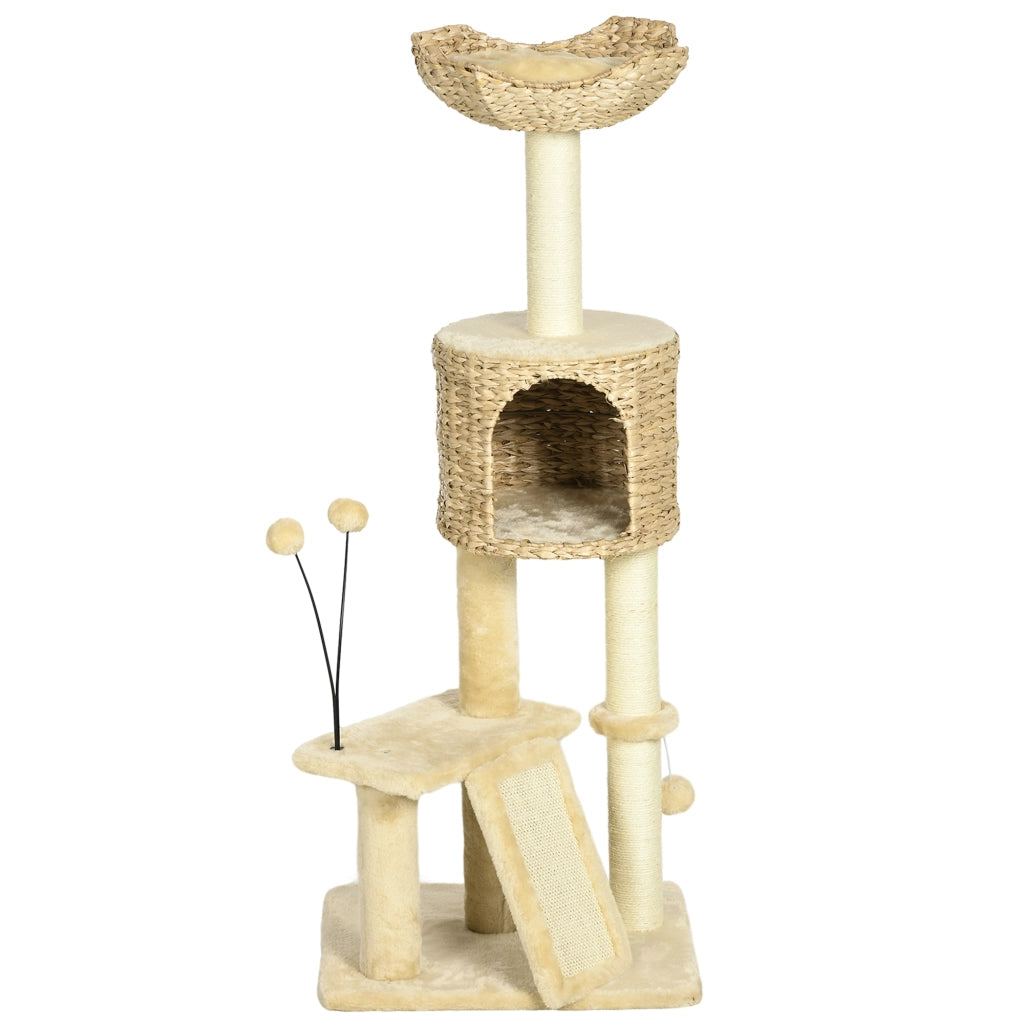 Arbre ¨¤ chat con paniere e piattaforme ¨C Minimal ¨C 116 cm beige