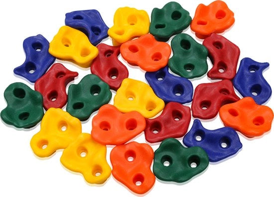 Impianto di arrampicata per bambini - resistente fino a 200 kg - 10 pezzi inclusi con materiale di fissaggio - set di sostegni per parete di arrampicata per bambini all'aperto - Robusto e anti-slip