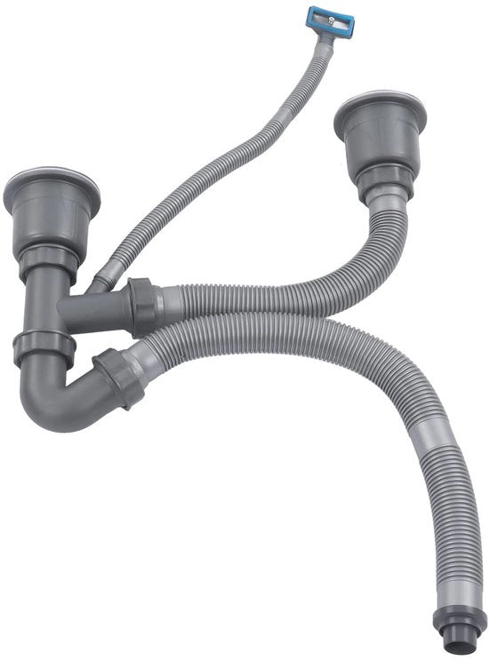Set di scarico universale - doppia tubazione di scarico - kit di tubazione di scarico - acciaio inossidabile - installazione facile - dispositivo di raffreddamento 110 mm