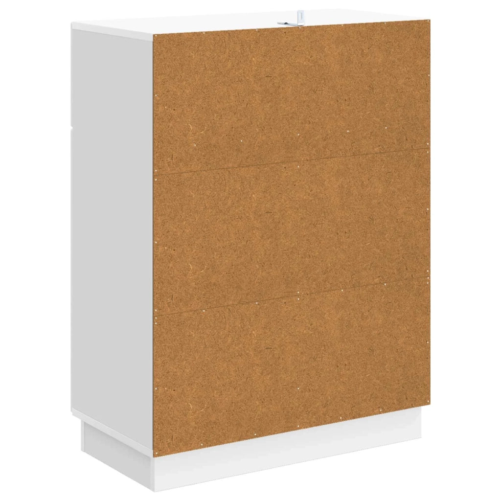 Credenza | Madia | Buffet da pranzo | Armadio da pranzo Bianco Lucido 66 x 34,5 x 87 cm Legno ingegnerizzato