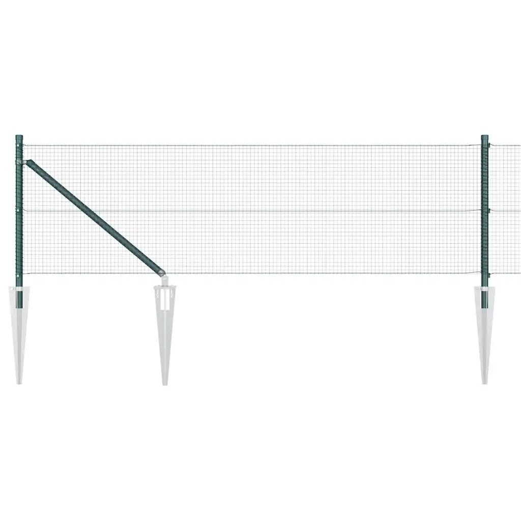 Recinzione da Giardino | Recinzione in rete saldata con punte Acciaio e PVC Verde Rete