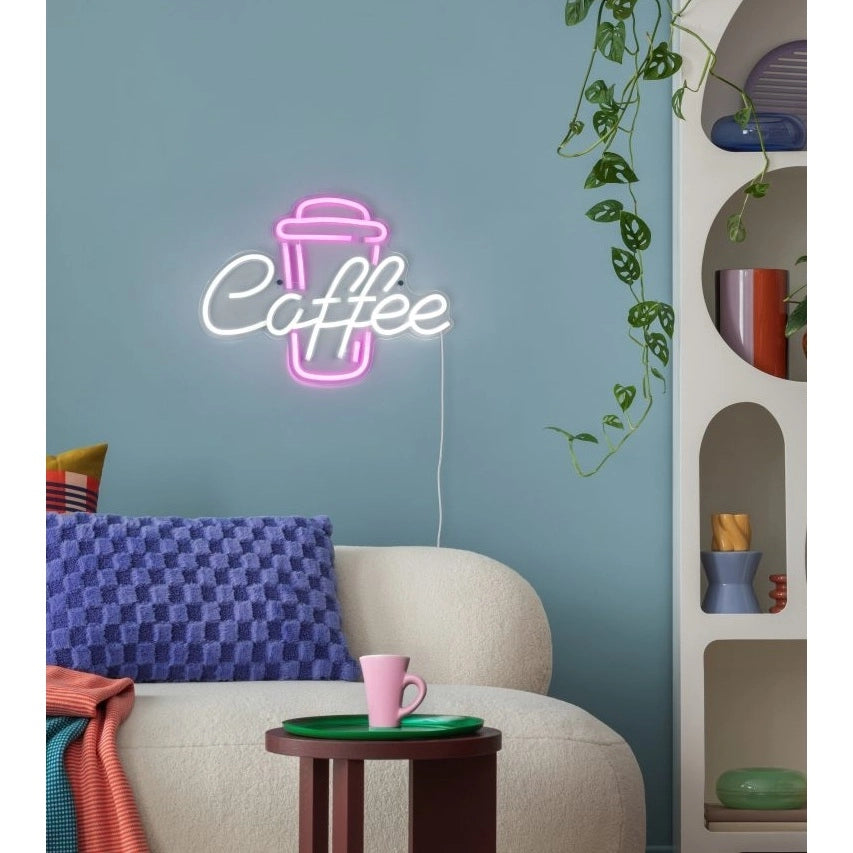 APPLIQUE LED COFFEE 5W H30CM CAFFE' RICARICABILE