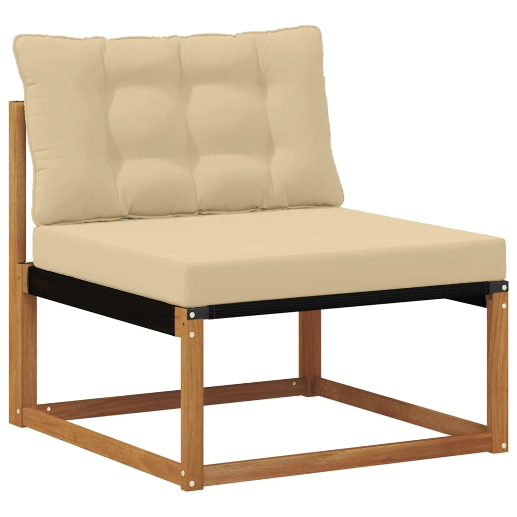 Set di divani da esterno con cuscino 6 pcs Naturale e Beige 3369804