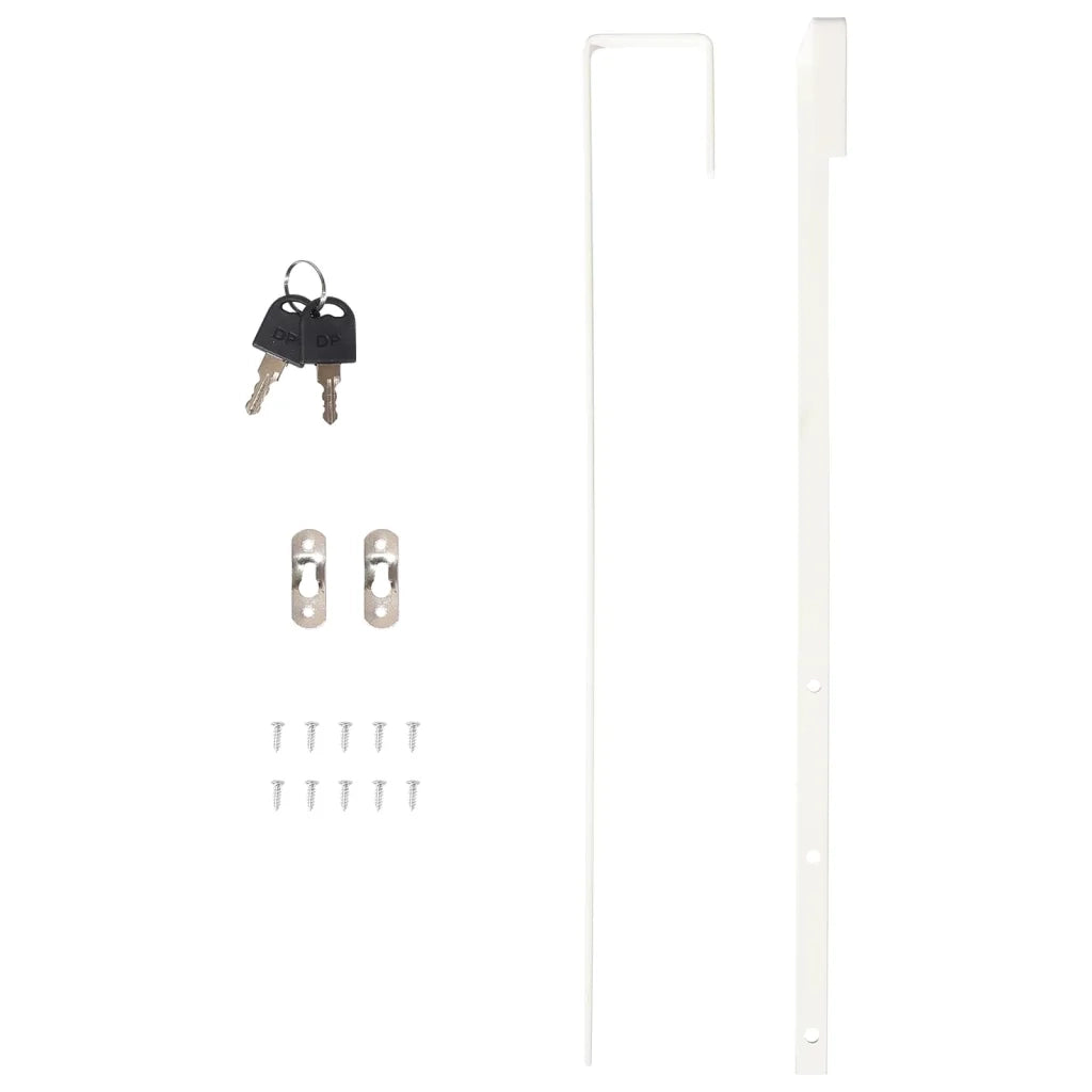 Armadio Portagioie con Specchio a Muro Bianco 37,5x10x106 cm CFW2809163