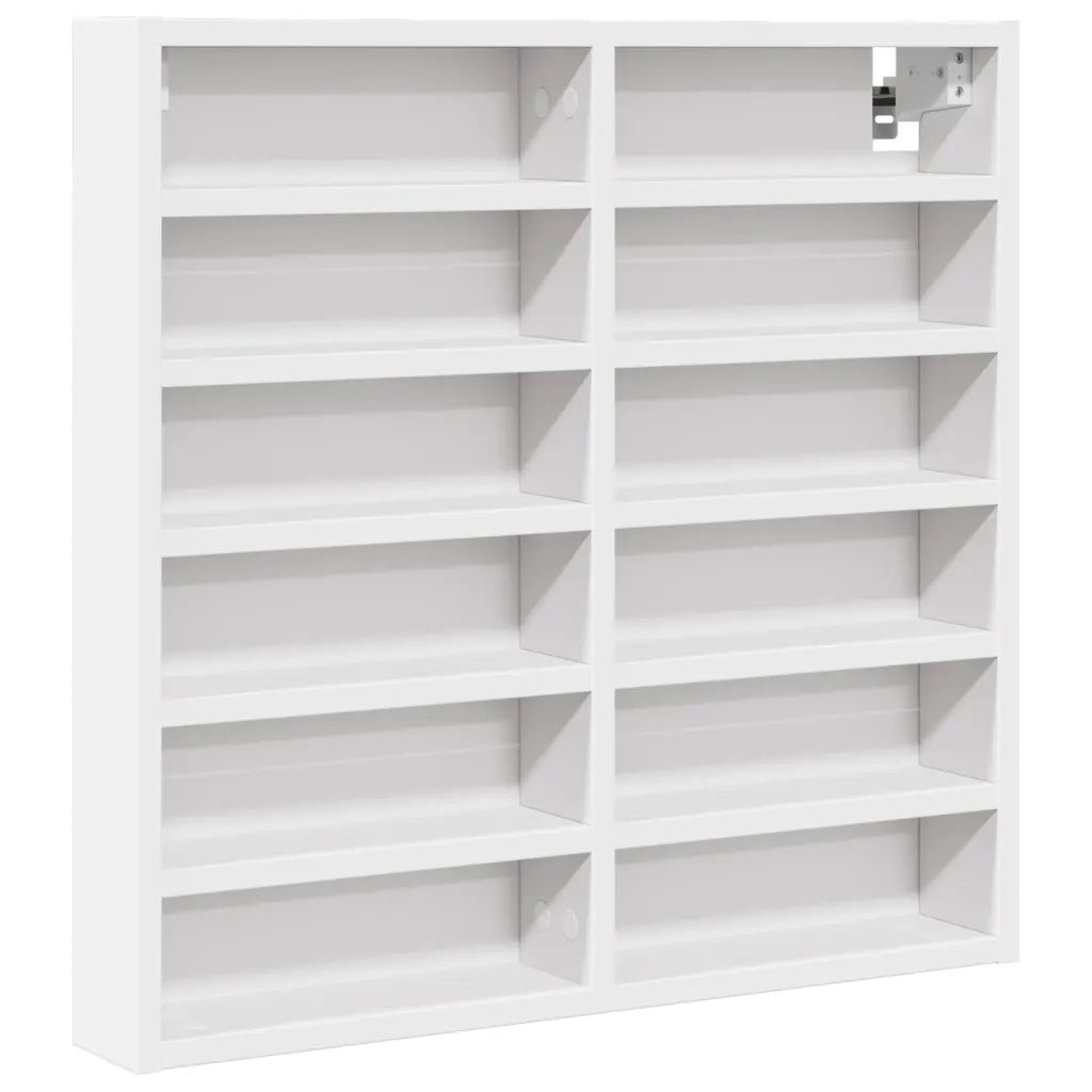 Armadietto con Vetrina Bianco 60x8,5x58 cm Legno Multistrato 847961