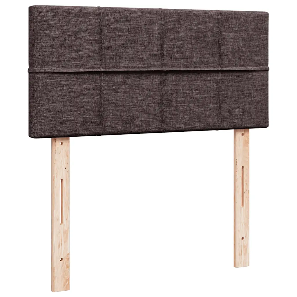 Pouf Letto con Materasso Marrone Scuro 90x200 cm in Tessuto 3311431