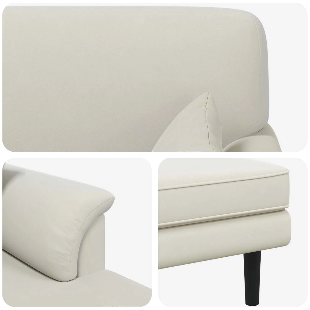 Chaise longue Crema Velluto 42048048
