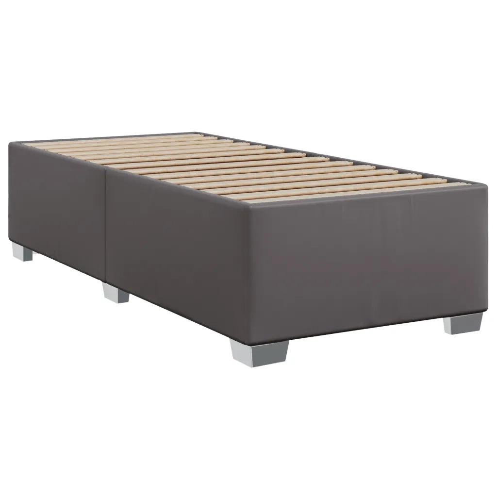 Giroletto a Molle con Materasso Grgio 90x200 cm in Similpelle 3286106