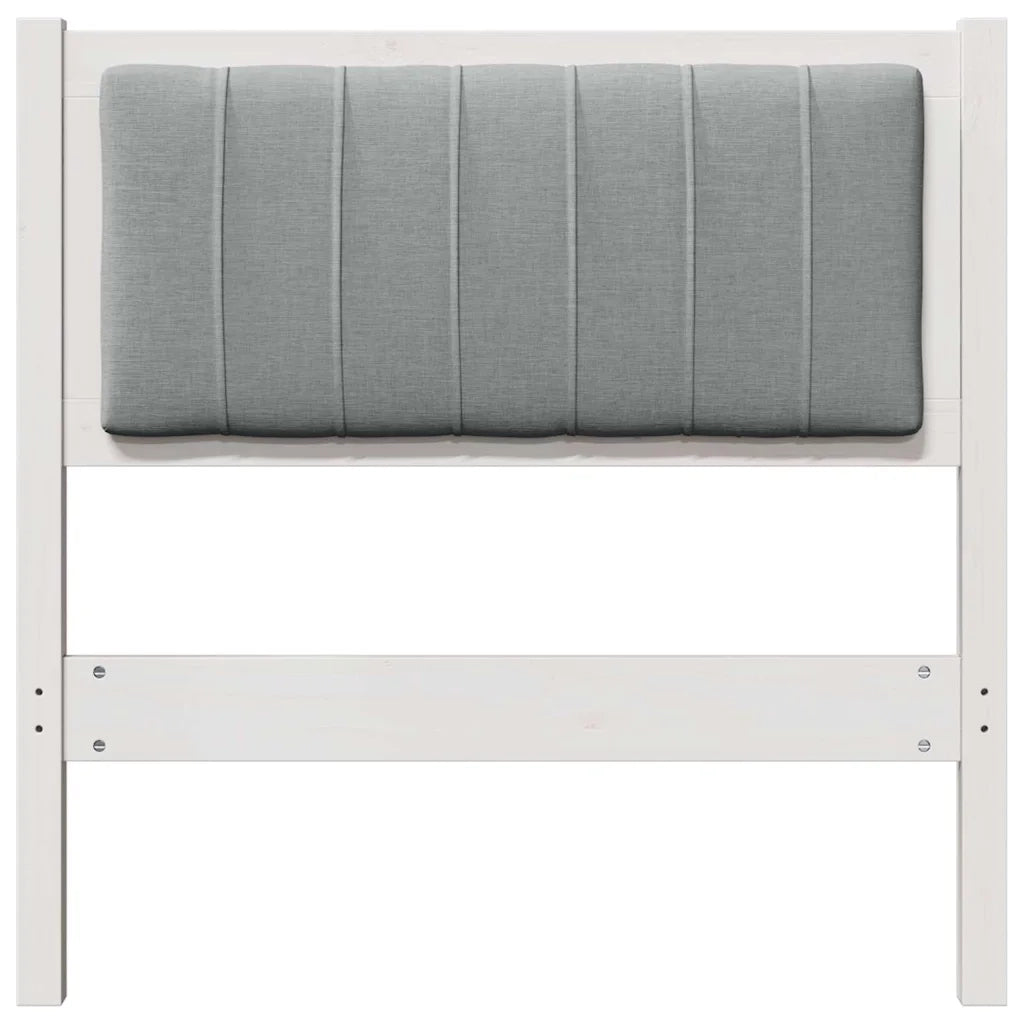 Testiera | Testata imbottita con Testiera | Testata Bianco 80 cm Pino massello