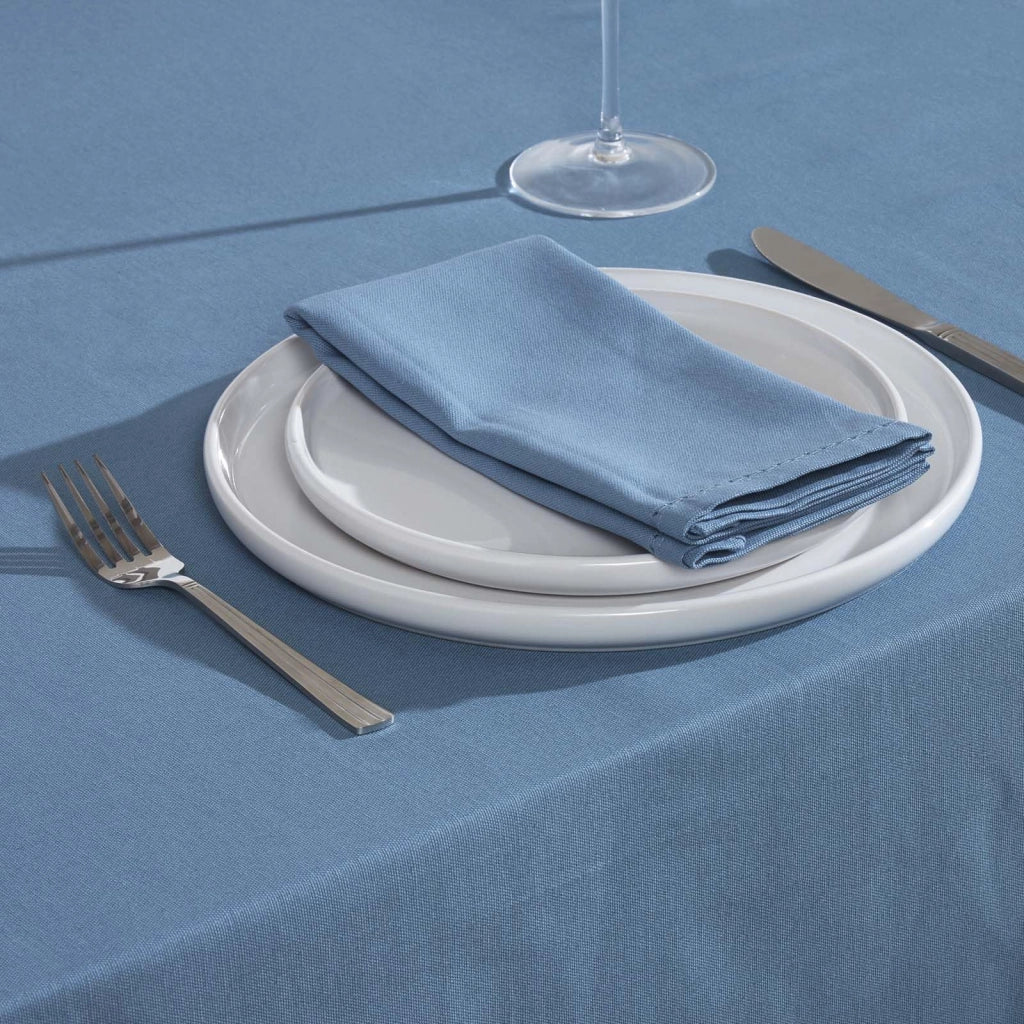 Tovaglia in cotone, blu scuro, 137 x 137 cm