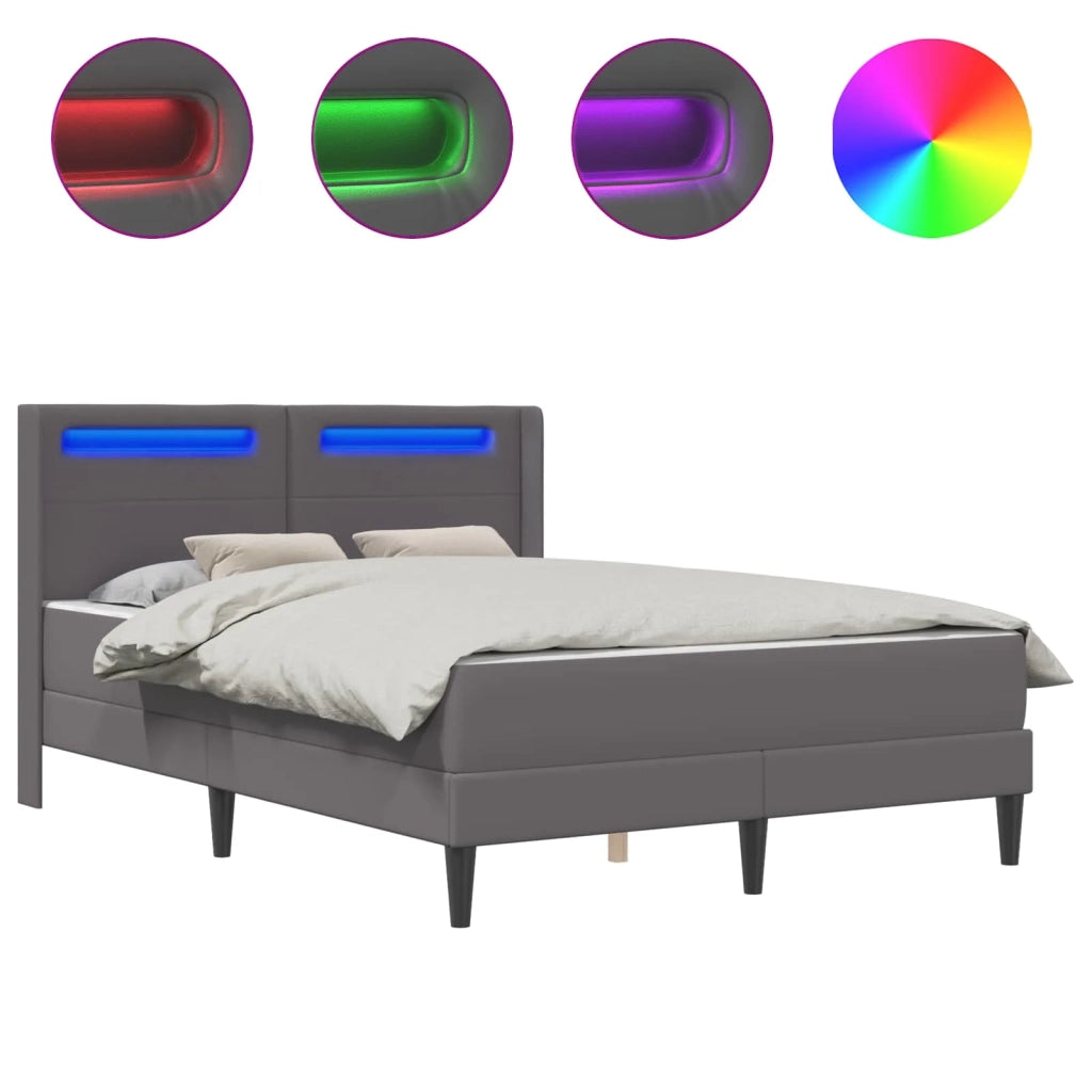 Struttura letto con materasso Grigio 120 x 190 cm Similpelle 3414903