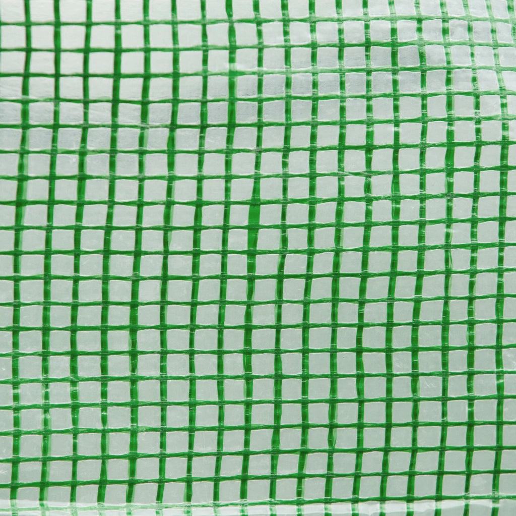 Serra tunnel 350x200x200 cm in acciaio e PE verde con finestre