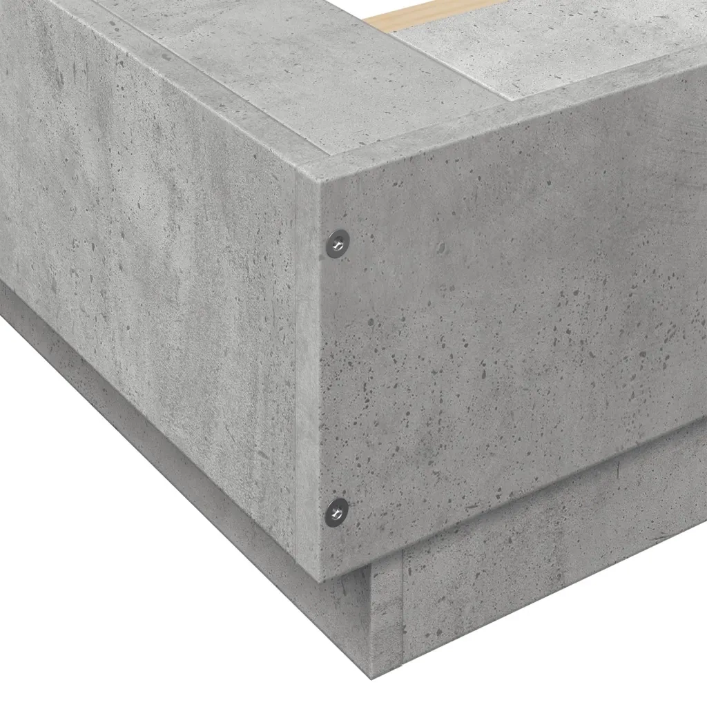 Giroletto Luci LED Grigio Cemento 150x200 cm Legno Multistrato 3281094