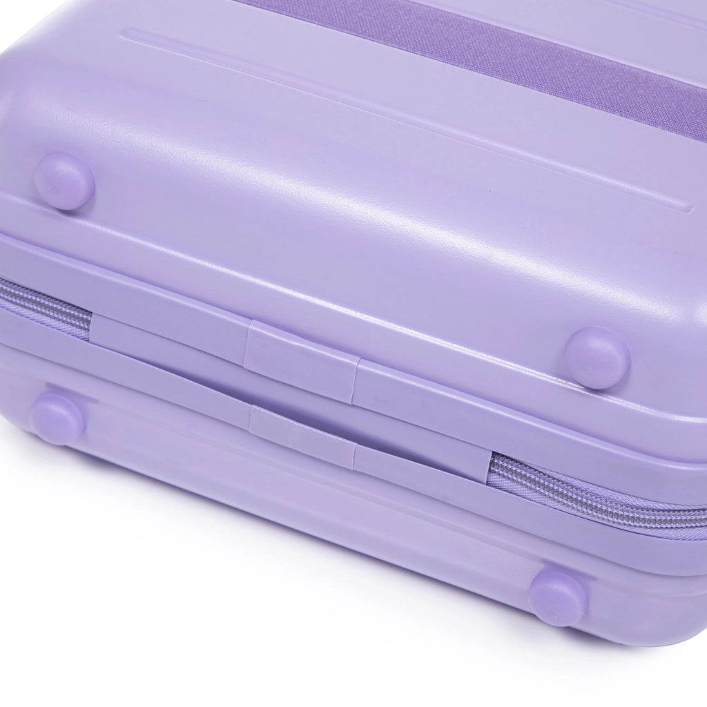 Set valigie rigide 19" con beauty case 14" in ABS blu e viola HOMVRA